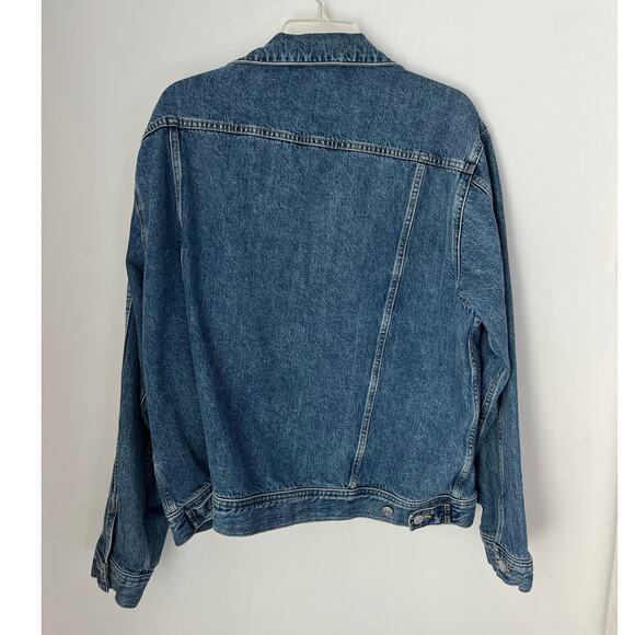 Everlane The Denim Jacket Uniform Classic Blue Casual Trucker Mens Size XXL - Picture 4 of 14